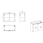 Set Badschrank Comad Nova Oak NOVA OAK A 82-80-2D, Badschrank Comad Nova Oak NOVA OAK A 80-03-2D(W80-01A), NOVA WHITE 89-80, NOVA WHITE 83-27-Q