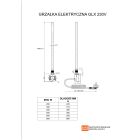Set Elektrischer Heizkörper Luxrad V-line Elektro VLI18005009005MATERG, Elektro-Heizstab Luxrad GLX GLX800CZ