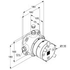 Set Badewannen- und Duscharmatur Kludi Bozz 38759N076, Kopfbrause Kludi A-QA 64325N0-00, 66514N0-00, 88022, 39120N0-00, 61071N0-00, 60547N0-00