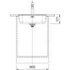 Set Edelstahlspüle Franke Smart SRX 127.0720.295, Küchenarmatur Franke Smart Glenda 115.0747.473