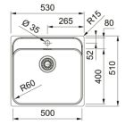 Set Edelstahlspüle Franke Smart SRX 127.0720.295, Küchenarmatur Franke Smart Glenda 115.0747.473