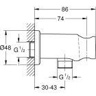 Set Kopfbrause mit Brausearm Grohe Rainshower 26558GL0, Badewannen- und Duscharmatur Grohe Lineare 24064GL1, 26574GL0, 26658GL0, 28362GL1