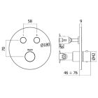 Set Badewannen- und Duscharmatur Kronenbach Smart Push 19044002SM, Kopfbrause Kronenbach Supra 2.0 153765001904SMN, 01900190KBN, 27409002SMKB, 28628002SMKB, 27500001 KB, 28276000KBSM