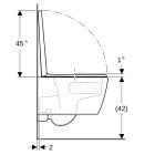 Set WC-Becken mit Absenkautomatik-Sitz Geberit iCon 503.048.00.8, Unterputzrahmen Geberit Duofix 111.320.00.6