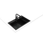 Set Tegranit-Spüle Teka Nova XXL 115230057, Küchenarmatur Teka ARK 23938120N