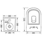 Set WC-Becken Kronenbach Tube KB100080WG, WC-Sitz Kronenbach Tube KB100081WG