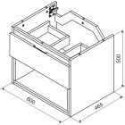Set Waschtischunterschrank Korpus Excellent Tuto 2.0 MLEX.2171.600.BKBL, Waschbecken Excellent Pik CEEX.6517.600.WH, MLEX.2151.600.02.BK