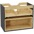 Set Waschtischunterschrank Korpus Excellent Tuto 2.0 MLEX.2171.600.GRBL, Waschbecken Excellent As CEEX.3617.600.WH, MLEX.2151.600.02.GR