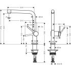 Set Küchenarmatur Hansgrohe Talis M54 72840340, Flüssigkeitsspender Hansgrohe A41 40438340
