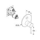 Set Badewannen- und Duscharmatur Kludi Bozz 38759N576, Kopfbrause Kludi A-QA 64325N5-00, 66514N5-00, 88022, 39120N5-00, 61071N5-00, 60547N5-00