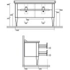 Set Badschrank Kerasan Waldorf 9254 30, Waschbecken Kerasan Waldorf 4143k1, 9194 90