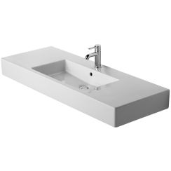 Duravit Vero Waschbecken 125x49 cm rechteckig Möbel weiß glanz 0329120000