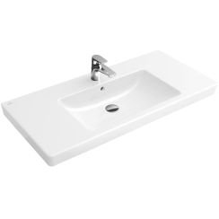 Villeroy & Boch Subway 2.0 Waschbecken 80x47 cm rechteckig Klassisch-Möbel-mit Blatt weiß glanz 71758001