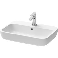 Cersanit Caspia Waschbecken 60x42 cm rechteckig Möbel-Aufsatzwaschbecken weiß glanz K11-0095