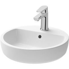 Cersanit Caspia Waschbecken 44x44 cm rund Aufsatzwaschbecken weiß glanz K11-0094