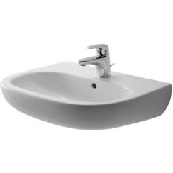 Duravit D-Code Waschbecken 55x43 cm halbrund Klassisch weiß glanz 23105500002