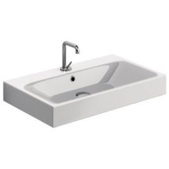 Kerasan Cento Waschbecken 70x45 cm rechteckig Klassisch-Aufsatzwaschbecken weiß glanz 353201