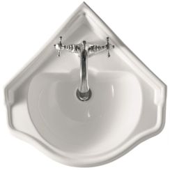 Kerasan Retro Waschbecken 41x41 cm eckwaschbecken Klassisch weiß glanz 103201