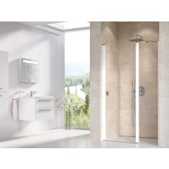 Ravak Chrome duschtüren 100 cm aufklappbar weiß Glanz/durchsichtiges Glas 0QVAC100Z1