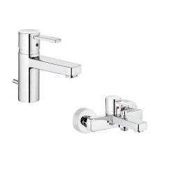 Set Badewannen- und Duscharmatur Kludi Zenta 386700575, Waschtischarmatur Kludi Zenta 382600575