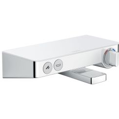 Hansgrohe Select Badewannen- und Duscharmatur Wandmontage mit Thermostat chrom-weiß 13151400