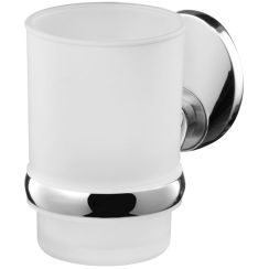 BISK Emotion Zahnputzbecher weiß-chrom 03104