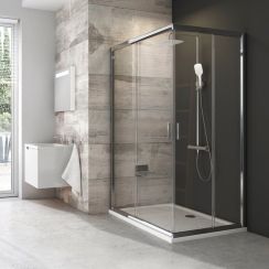 Ravak Blix Duschtüren 110 cm Schiebe- aluminium Glanz/Glas mit Muster 1XVD0C00ZG