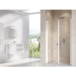 Ravak Chrome duschtüren 110 cm aufklappbar weiß Glanz/durchsichtiges Glas 0QVDC10LZ1