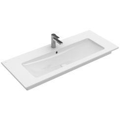 Villeroy & Boch Venticello Waschbecken 120x50 cm rechteckig Klassisch-Möbel-mit Blatt weiß glanz 4104CJ01