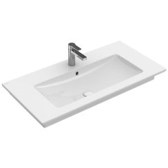 Villeroy & Boch Venticello Waschbecken 100x50 cm rechteckig Klassisch-Möbel-mit Blatt weiß glanz 4104AJ01
