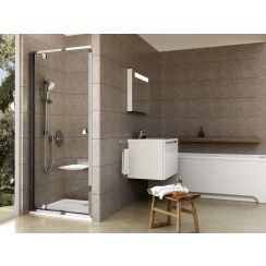 Ravak Pivot Duschtüren 80 cm aufklappbar aluminium Glanz/durchsichtiges Glas 03G40C00Z1
