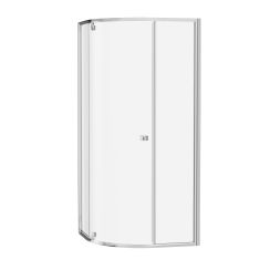 Ravak Pivot Duschkabine 80x80 cm halbrund chrom Glanz/durchsichtiges Glas 37644C00Z1