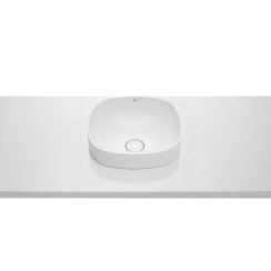 Roca Inspira Waschbecken 37x37 cm quadratisch Einbauwaschbecken weiß glanz A32750R000
