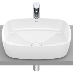 Roca Inspira Waschbecken 50x37 cm rechteckig Aufsatzwaschbecken weiß glanz A327500000
