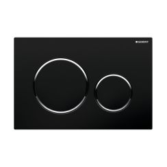 Geberit Sigma Betätigungsplatte für Toilette glänzender Chrom-schwarz 115.882.KM.1