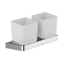 Ravak 10° Zahnputzbecher-Set zur Wandmontage weiß-chrom X07P322