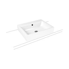 Kaldewei Puro Waschbecken 60x46 cm rechteckig Aufsatzwaschbecken weiß glanz 900706013001