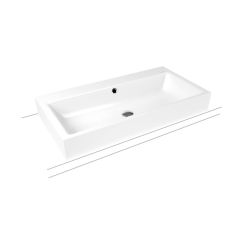 Kaldewei Puro Waschbecken 90x46 cm rechteckig Aufsatzwaschbecken weiß glanz 900806013001