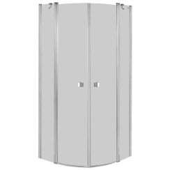 Roca Capital Duschkabine 90x90 cm halbrund chrom Glanz/durchsichtiges Glas AM4309012M