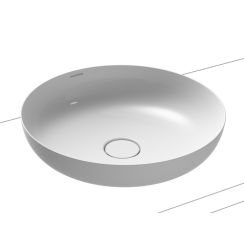 Kaldewei Miena Waschbecken 45x45 cm rund Aufsatzwaschbecken weiß glanz 909306003001