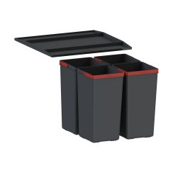 Franke EasySort Müllcontainer 30 l schwarz-rot 121.0494.191