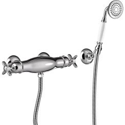 Tres Monoclasic Duscharmatur Wandmontage mit Thermostat chrom 242.164.09