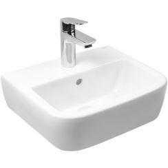 Oltens Vernal Waschbecken 40x32.5 cm halbrund Klassisch weiß glanz 41503000