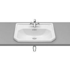 Roca Carmen Waschbecken 60x45 cm rechteckig Einbauwaschbecken weiß glanz A3270A5000