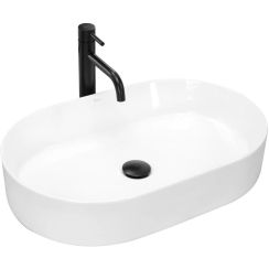 Rea Nadia Waschbecken 61x38.5 cm oval Aufsatzwaschbecken weiß REA-U1055