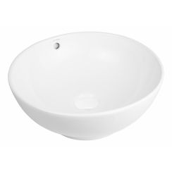 Oltens Fana Waschbecken 42x42 cm rund Aufsatzwaschbecken weiß glanz 40312000