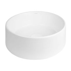 Oltens Lagde Waschbecken 40x40 cm rund Aufsatzwaschbecken weiß glanz 40816000