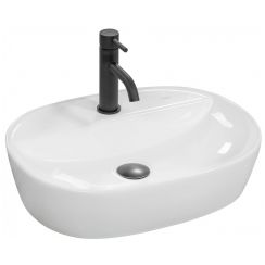 Rea Carina Waschbecken 50x38.5 cm oval Aufsatzwaschbecken weiß REA-U0568