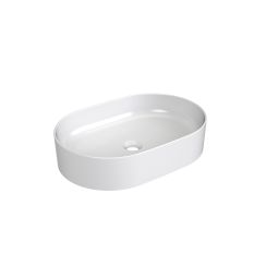 Ravak Ceramic Waschbecken 55x37 cm oval Aufsatzwaschbecken weiß glanz XJX01155001