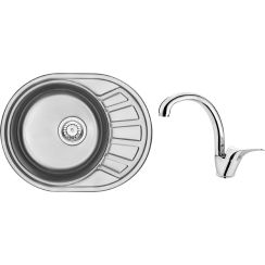 Deante Stock Waschbecken mit Wasserhahn /chrom ZSTA011C
